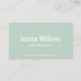 Minimalist Customizable Professional Pastel Green Visitekaartje