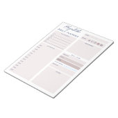 Minimalist Customizable To Do List Daily Planner Notitieblok (Schuin)