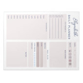 Minimalist Customizable To Do List Daily Planner Notitieblok (Voorkant)