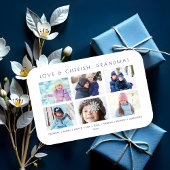 Minimalist Cute 6 Multi Photos Collage Keepsake Magneet