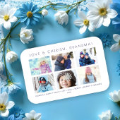 Minimalist Cute 6 Multi Photos Collage Keepsake Magneet