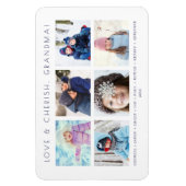 Minimalist Cute 6 Multi Photos Collage Keepsake Magneet (Verticaal)