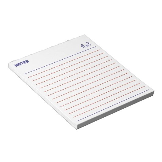 Minimalist cute bear note taking notitieblok (Schuin)