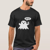 Minimalist Cute Ghost Illustration with “Boo” Spee T-shirt (Voorkant)
