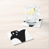 Minimalist cute ghost  kartonnen onderzetters (Insitu)