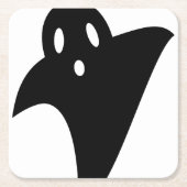 Minimalist cute ghost  kartonnen onderzetters (Voorkant)