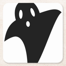 Minimalist cute ghost  kartonnen onderzetters