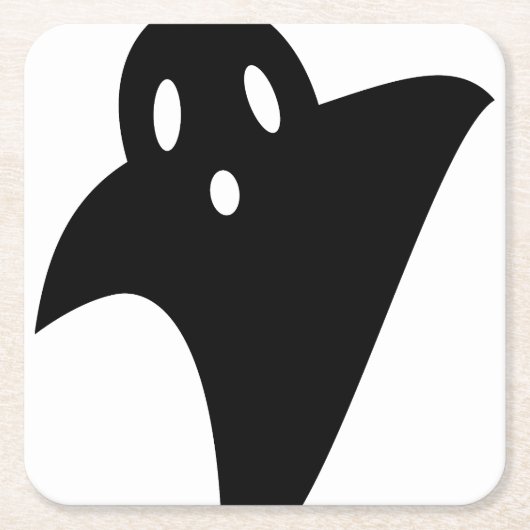 Minimalist cute ghost  kartonnen onderzetters (Voorkant)