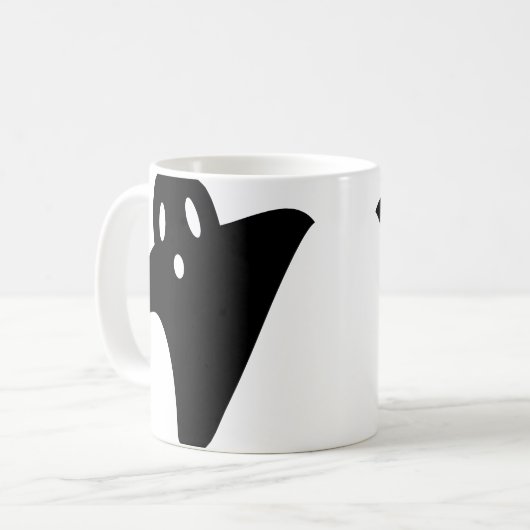 Minimalist cute ghost  koffiemok (Voorkant links)