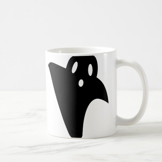 Minimalist cute ghost  koffiemok (Rechts)