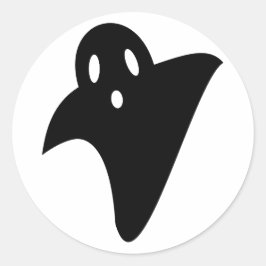 Minimalist cute ghost  ronde sticker
