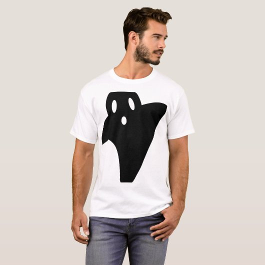 Minimalist cute ghost  t-shirt (Voorkant volledig)