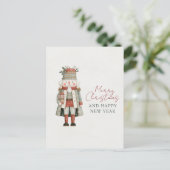 Minimalist Cute Nutcracker Christmas Briefkaart (Staand voorkant)
