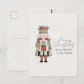 Minimalist Cute Nutcracker Christmas Briefkaart (Voorkant / Achterkant)