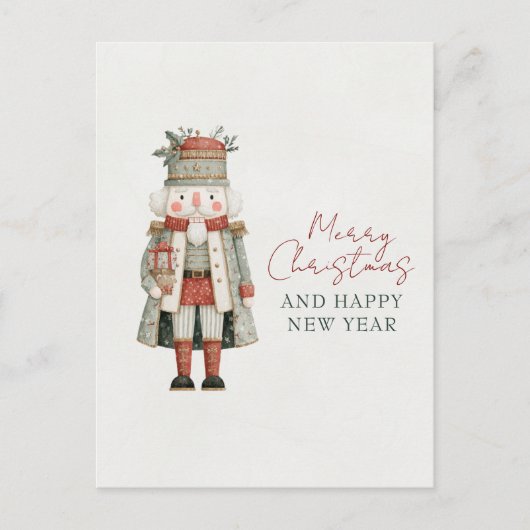 Minimalist Cute Nutcracker Christmas Briefkaart (Voorkant)