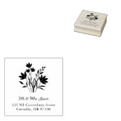 Minimalist Cute Wildflowers Bunch Family Address Rubberstempel (Gestempeld)