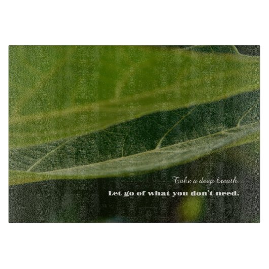 Minimalist Cutting Board – "Take a Deep Breath"  Snijplank (Voorkant)