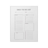 Minimalist daily to-do list notepad notitieblok (Linkerzijde)