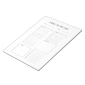 Minimalist daily to-do list notepad notitieblok (Schuin)