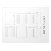 Minimalist daily to-do list notepad notitieblok (Voorkant)