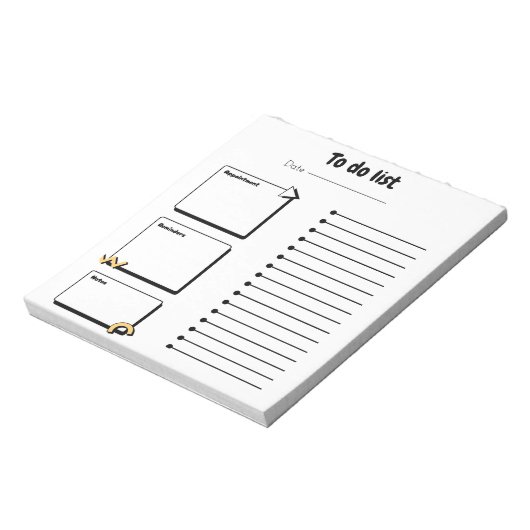 Minimalist Daily To-Do List Notepad | Productivity Notitieblok (Linkerzijde)