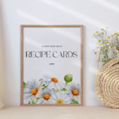 Minimalist Daisy laat je receptkaart hier achter Poster