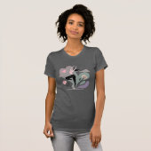Minimalist Dancer Rose Heart Sketch Pastel T-shirt (Voorkant volledig)