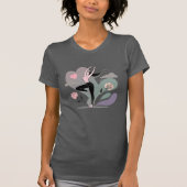 Minimalist Dancer Rose Heart Sketch Pastel T-shirt (Voorkant)