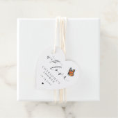 Minimalist dank u monarch vlinder douche bedankjes labels (In situ)