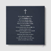 Minimalist Dark Blue In Loving Memory Funeral Gastenboek (Achterkant)