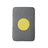 Minimalist Dark Gray Yellow Circle Single Dot Badmat (Voorkant Verticaal)
