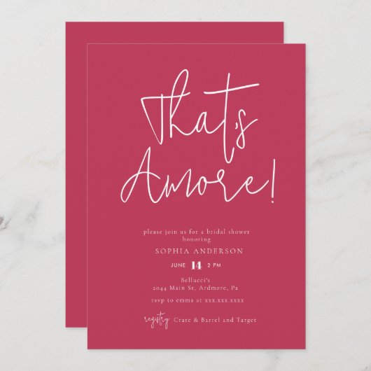 Minimalist dat is nog meer! Bridal Shower-uitnodig Kaart (Voorkant / Achterkant)