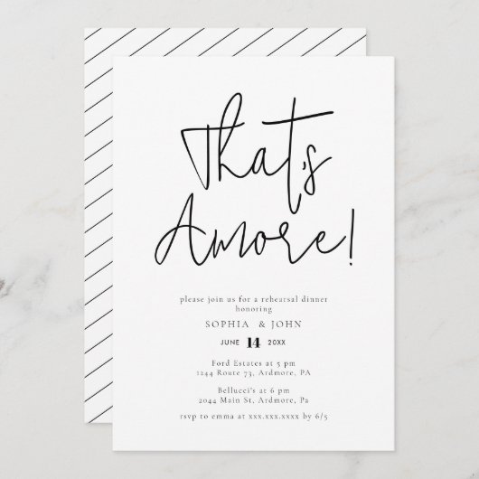 Minimalist dat is nog meer! Rehearsal Kaart (Voorkant / Achterkant)