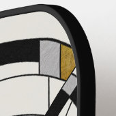 Minimalist Deco Circular Geometry Pickleball Paddle (Links Detail)
