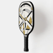 Minimalist Deco Circular Geometry Pickleball Paddle (Links)