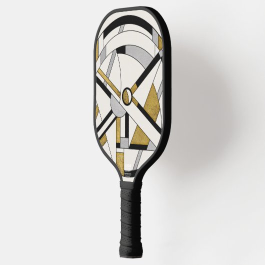 Minimalist Deco Circular Geometry Pickleball Paddle (Links)