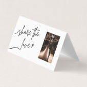 Minimalist Deel de Love QR-code | Huwelijksfoto's Visitekaartje (Achterkant)