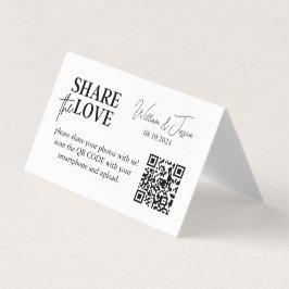 Minimalist Deel de Love QR-code | Huwelijksfoto's Visitekaartje