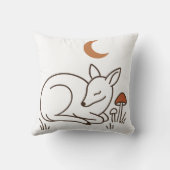 Minimalist Deer Moon Night Art Kussen (Achterkant)