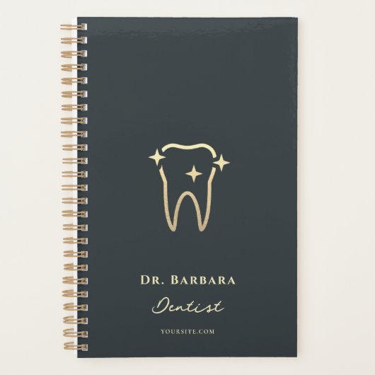 MINIMALIST DENTAAL DENTIST ORTHODONTICS GOLD TOOTH PLANNER (Voorkant)