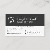 Minimalist Dental Appointment Reminder Tooth Logo Visitekaartje (Voorkant)