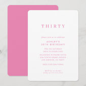 MINIMALIST design verjaardag chique modern  roze Kaart (Voorkant / Achterkant)