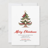 Minimalist Designer Christmas Tree Greeting Card Feestdagenkaart (Voorkant)