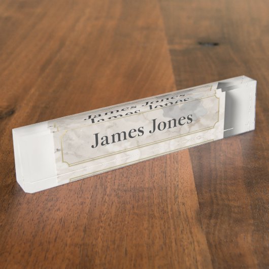 Minimalist Desk Sign | Modern Office & Home Table  Naambordje (Zijkant)