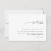 Minimalist Details & QR Code Wedding RSVP Card (Voorkant)