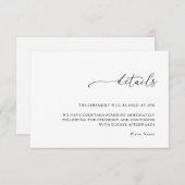 Minimalist Details & QR Code Wedding RSVP Card (Voorkant / Achterkant)