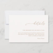 Minimalist Details & QR Code Wedding RSVP Card (Voorkant)