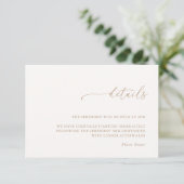 Minimalist Details & QR Code Wedding RSVP Card (Staand voorkant)