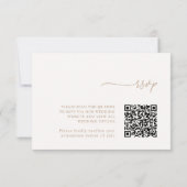 Minimalist Details & QR Code Wedding RSVP Card (Achterkant)