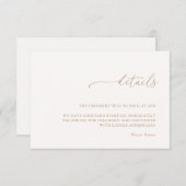 Minimalist Details & QR Code Wedding RSVP Card (Voorkant / Achterkant)
